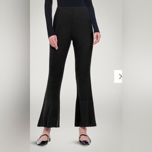 Wolford Black Ribbed Merino Wool Rib Flare Pants trousers NWT NEW 52951